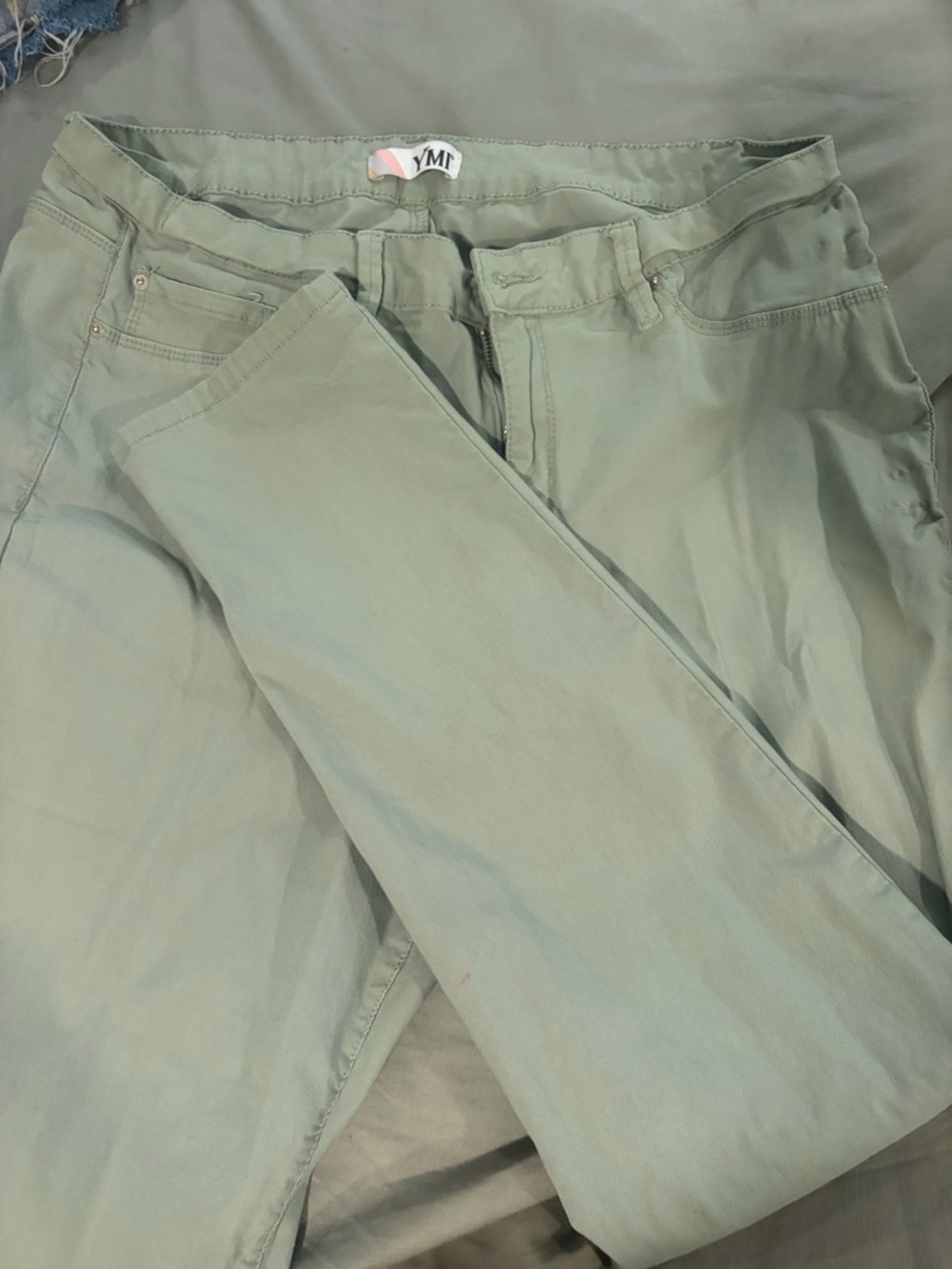 YMI Sage Green Mid-Rise Pants